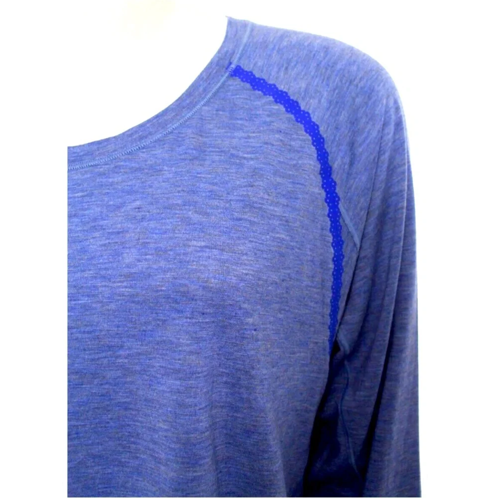 Lululemon Stop Drop & Squat Long Sleeve Heathered Blazer Blue sz 12